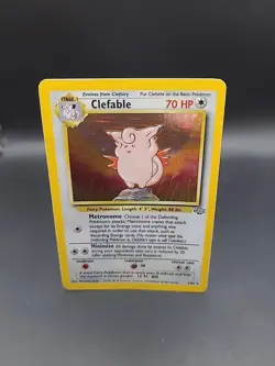 Pokemon Clefable Card 1/64 Holo Rare Jungle Set WOTC LP - Image 1