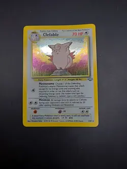 Pokemon Clefable Card 1/64 Holo Rare Jungle Set WOTC LP - Image 2