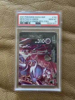 PSA 10 Mewtwo V-UNION SWSH160 SWSH: Sword & Shield Promo Card Holo - Image 1