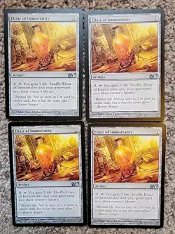 ELIXIR OF IMMORTALITY x4 mtg LP M11 M12 M13 M14 Magic Core 2011 4 Unc Playset - Image 1