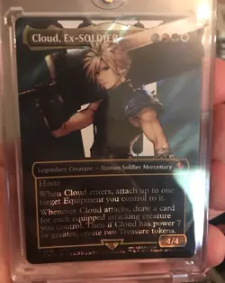 MTG Final Fantasy English Cloud, Ex-SOLDIER Borderless 0210 Surge Foil Nm - Image 1