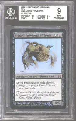 Magic MTG Champions Kamigawa FOIL Seizan Perverter of Truth BGS 9 NEAR MINT NM - Image 1