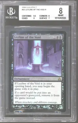Magic MTG Guildpact FOIL Leyline of the Void BGS 8 (9.5, 8, 8, 7) NEAR MINT NM - Image 1