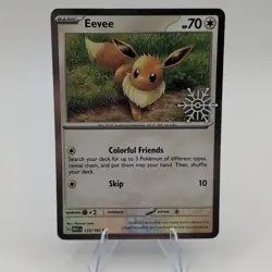 Pokemon TCG Eevee 133/165 2025 Holiday Calendar Snowflake Stamp - Image 1