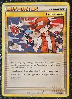 Pokemon TCG Fisherman 92/123 Heartgold Soulsilver Uncommon 2010 LP - Image 2