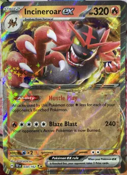 Incineroar ex Double Rare - 034/162 - Temporal Forces Pokemon 2024 - Image 1