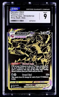 Eternatus V Pokemon 2021 Shining Fates SV121 CGC 10 & Eternatus VMAX SSV122 CGC9 - Image 3