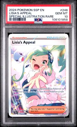 Lisia's Appeal 246/191 PSA 10 Surging Sparks Special Illustration Rare Pokemon - Image 1