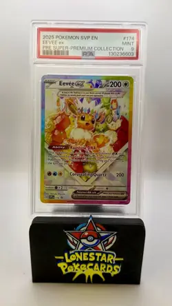 2025 POKEMON SVP EN-SVP PROMO #174 EEVEE EX PSA 9 PRE SUPER-PREMIUM COLLECTION - Image 1