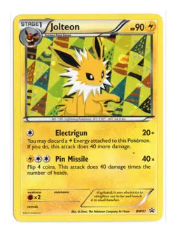 Jolteon BW91 Promo Holo Black and White Promos Pokemon TCG LP - Image 1