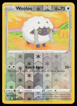 Wooloo #222/264 Reverse Holo 2021 Pokemon Fusion Strike LP - Image 1