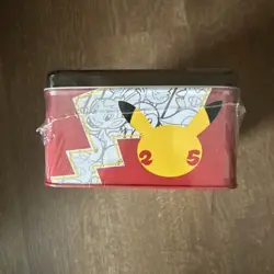 Pokemon 25th Anniversary Celebrations Treasure Chest Lunchbox Tin SEALED - Image 4