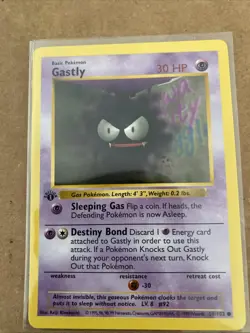 Pokemon TCG Gastly Base Set 50/102 1 St Edition Never Played Near Mint - Image 1