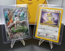 Meowth Bundle - Jungle 56/64 + Full Art 106/094 Phantasmal Flames NM Pokemon TCG - Image 1