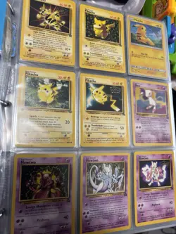 Old Pokemon Cards VINTAGE Rare Collection WOTC Lot Mewtwo, Pikachu, Mew Lot 9x - Image 1