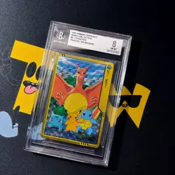 Pokemon Bandai Gold Silver Anime Collection Charizard, Pikachu BGS 8 NM-MT Card - Image 2