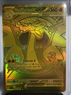 Mega Charizard X EX Phantasmal Flames 130/94 Mega Ultra Rare Gold card - Image 2