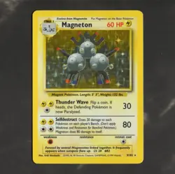Pokemon TCG Magneton Base Set Holo Rare Card 9/102 - Image 1