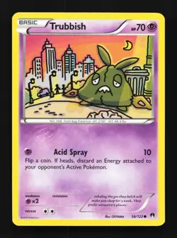 Trubbish 56/122 LP BREAKpoint English Pokemon Card TCG - Image 1