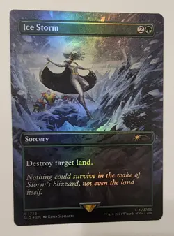 Mtg Secret Lair Marvel Ice Storm NM Rainbow Foil - Image 1