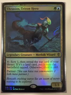 Thrasios Triton Hero Foil Commander 2016 MTG Magic the Gathering - Image 1