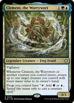 Clement, the Worrywort - Bloomburrow 0209 - MTG - NM - Rare --- FOIL - Image 1