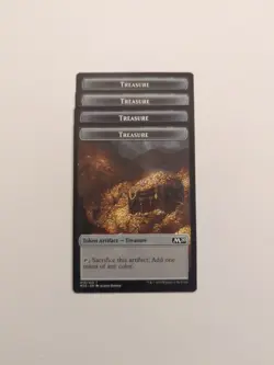 (4) Treasure Token *PLAYSET* Core Set 2020 Regular NM MTG - Image 1