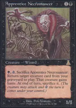 MTG Apprentice Necromancer, Urza's Destiny, Heavily Played, English - Image 1