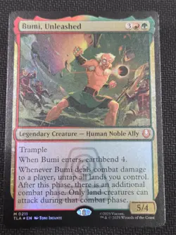 MTG Magic The Gathering -Bumi, Unleashed -M 0211 -NM -FOIL! 👀 - Image 1