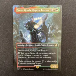 MTG Owen Grady, Raptor Trainer (Borderless) Jurassic World Near Mint #16 - Image 1