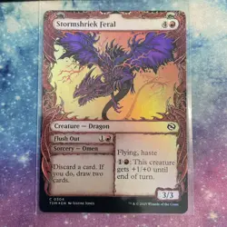 Stormshriek Feral // Flush Out (FOIL) x1 - MTG Tarkir: Dragonstorm TDM #304 - Image 1