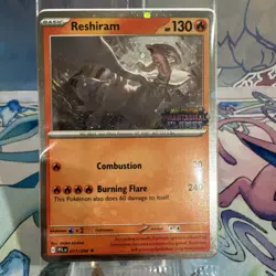Reshiram 017/094 - Holo Rare - Pokemon TCG: Phantasmal Flames - NM stamped promo - Image 2