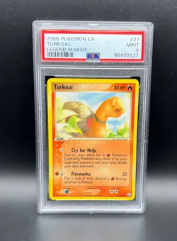 Pokemon PSA 9 MINT Torkoal 27/92 EX Legend Maker Non-Holo 2006 S#2537 - Image 1