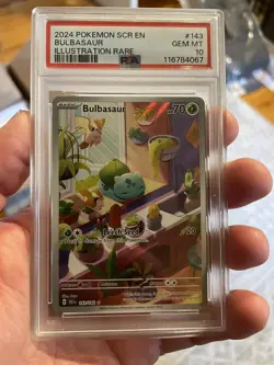 Pokemon Bulbasaur 143/142 Sv07 Stellar Crown Illustration Rare PSA 10 - Image 1
