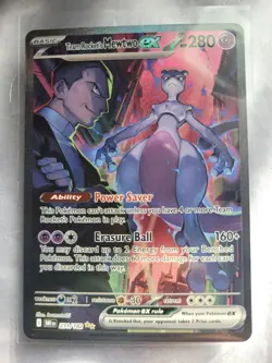 Pokemon TCG: Team Rocket's Mewtwo ex 231/182 SIR Destined Rivals MINT CONDITION - Image 3