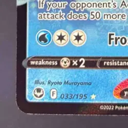 2022 Pokemon Gaming Sword & Shield Silver Tempest Alolan Vulpix V #033/195 Holo - Image 4