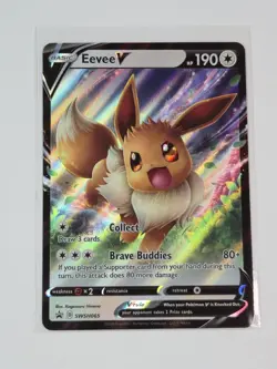Eevee V - (Eevee Stamped) SWSH065 Battle Academy 2022 Holo Pokemon - Image 1