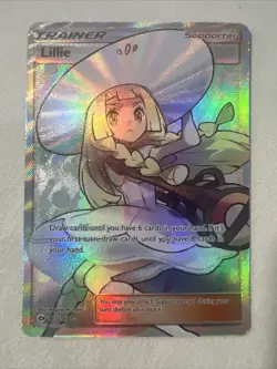 Pokemon TCG Sun & Moon Base Set Full Art Holo Rare Trainer Lillie 147/149 - Image 1