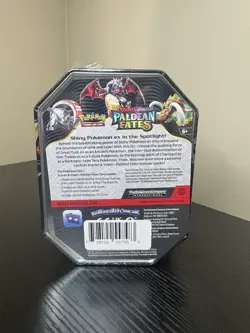 Pokemon TCG Scarlet & Violet Paldean Fates Charizard EX Tin Factory Sealed New - Image 2