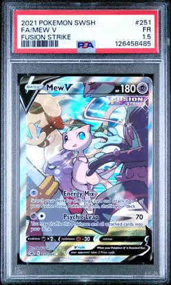 2021 POKEMON SWORD & SHIELD FUSION STRIKE #251 FULL ART/MEW V PSA 1.5 - Image 1