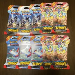 Pokemon TCG: Surging Sparkes Sleeved Blister Packs X 10 - Image 1