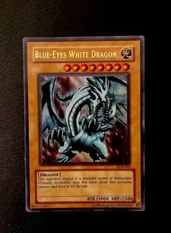 Yugioh Blue-Eyes White Dragon LOB-001 Ultra Rare Original Print 2002 - Image 2