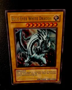 Yugioh Blue-Eyes White Dragon LOB-001 Ultra Rare Original Print 2002 - Image 3