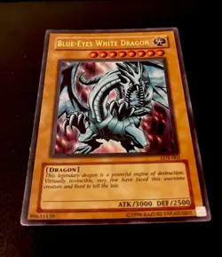 Yugioh Blue-Eyes White Dragon LOB-001 Ultra Rare Original Print 2002 - Image 4