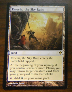 MTG Zendikar Rare Emeria, The Sky Ruin (2009) Excellent - NM Condition - Image 1