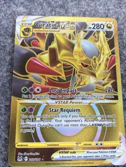 Pokemon Giratina VSTAR Lost Origin Card 212/196 Secret Rare Holo - Image 1