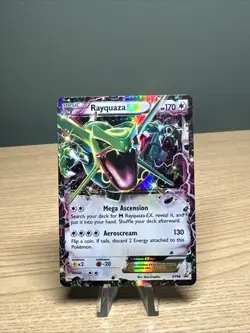 Rayquaza EX Promo XY66 Pokemon Card Holo Foil Rare LP - Image 1