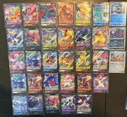 Pokemon Mixed Lot Of 32 Cards! Pokemon Holo/V/Illustration - Image 1