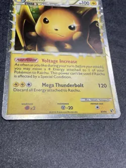 Raichu Prime 83/90 Undaunted Holo Ultra Rare Pokemon TCG Card LP - Image 4