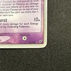 Pokemon TCG Deoxys EX Holo Rare Card Normal Forme 97/107 Lp - Image 4